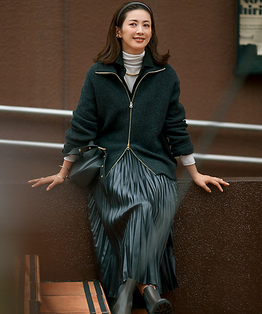 洗える】レザーライクプリーツ スカート（SKWWCW0306） | 23