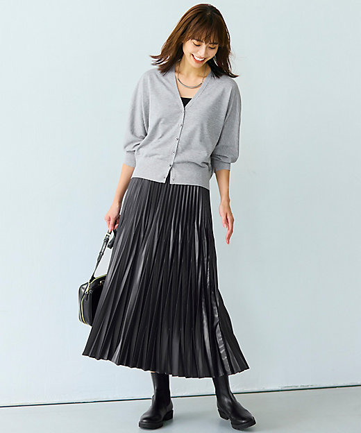 洗える】レザーライクプリーツ スカート（SKWWCW0306） | 23