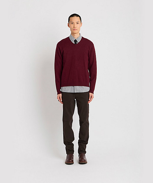 メンズ アルパカ混 Vネック ニット プルオーバー ”Irlande