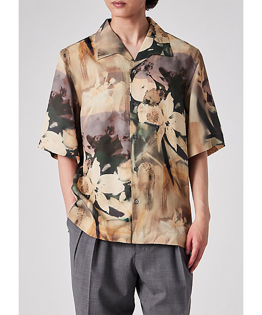 Painted Photograph” オープンカラーシャツ