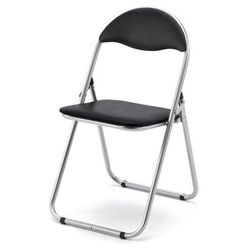 アウトレット】折りたたみパイプ椅子 3脚セット ブラック YK