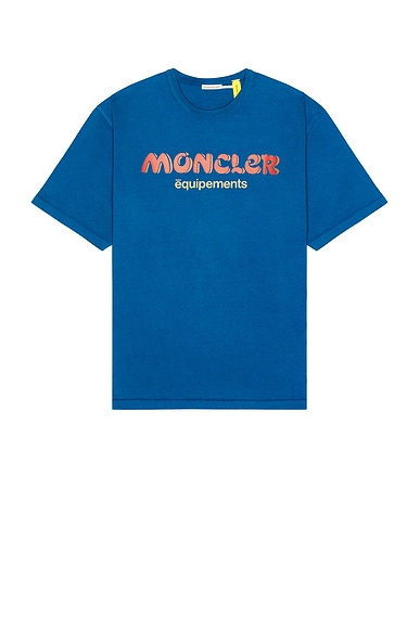 Moncler Genius Moncler x Salehe Bembury Logo T-Shirt in Blue | FWRD