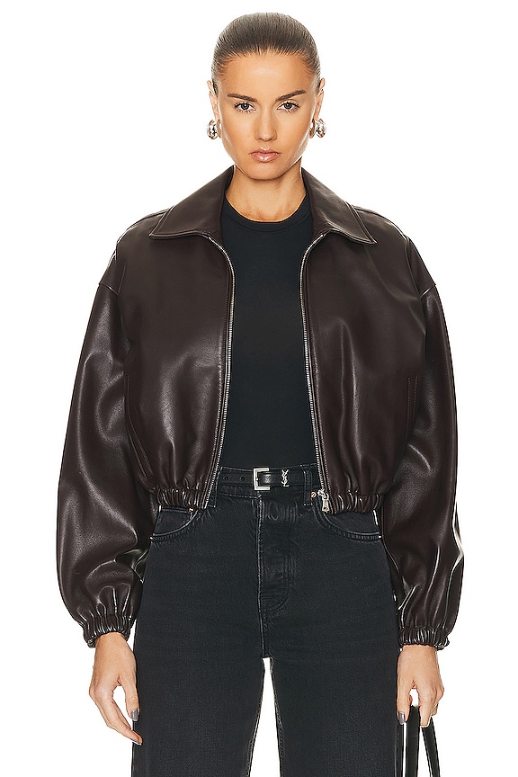 Helmut Lang Articulated Leather Jacket in Black | FWRD