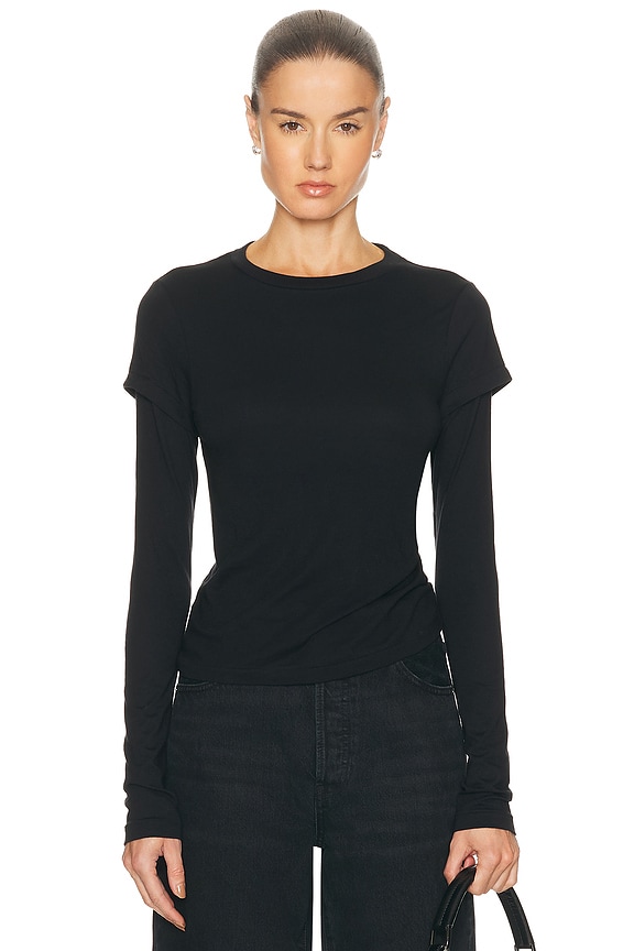 KHAITE Iskra Top in Black | FWRD