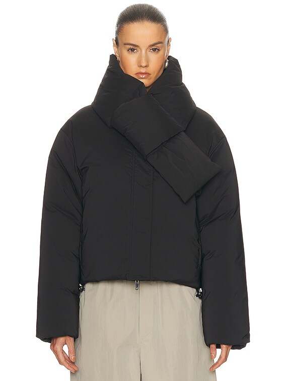 Alexander Wang Cropped Puffer Jacket in Black | FWRD