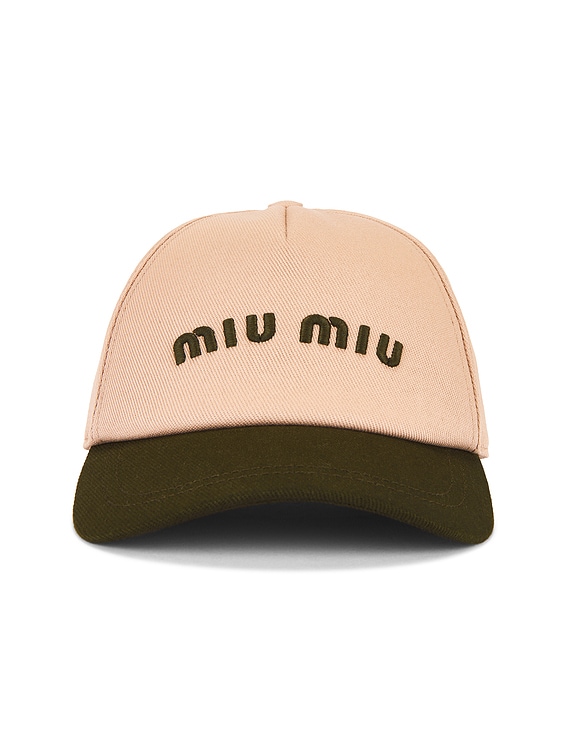 Miu Miu Baseball Hat in Orchidea & Military | FWRD