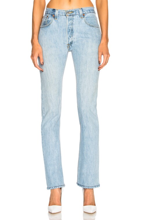 RE/DONE LEVI'S Cindy Crawford The Crawford High Rise in Indigo | FWRD
