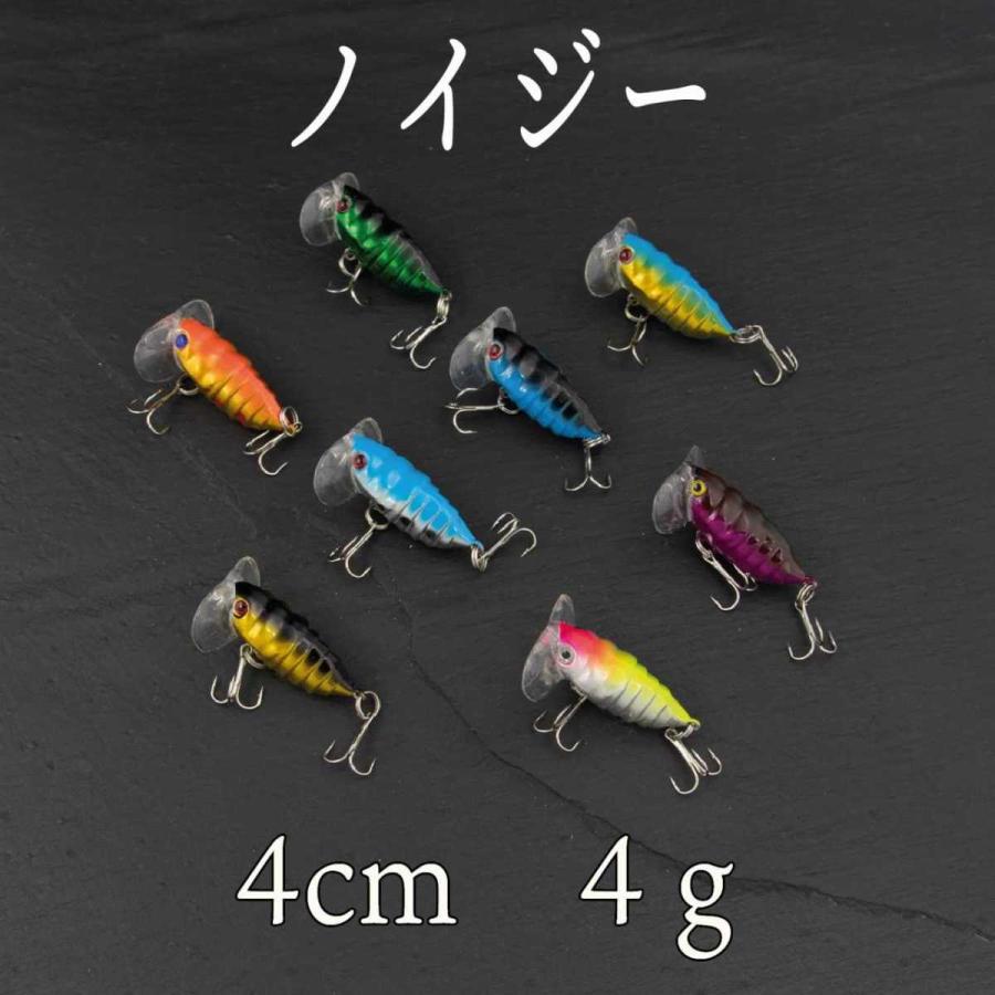 トップウォーター ルアー ノイジー セミ 4g 4cm ムシ パターン
