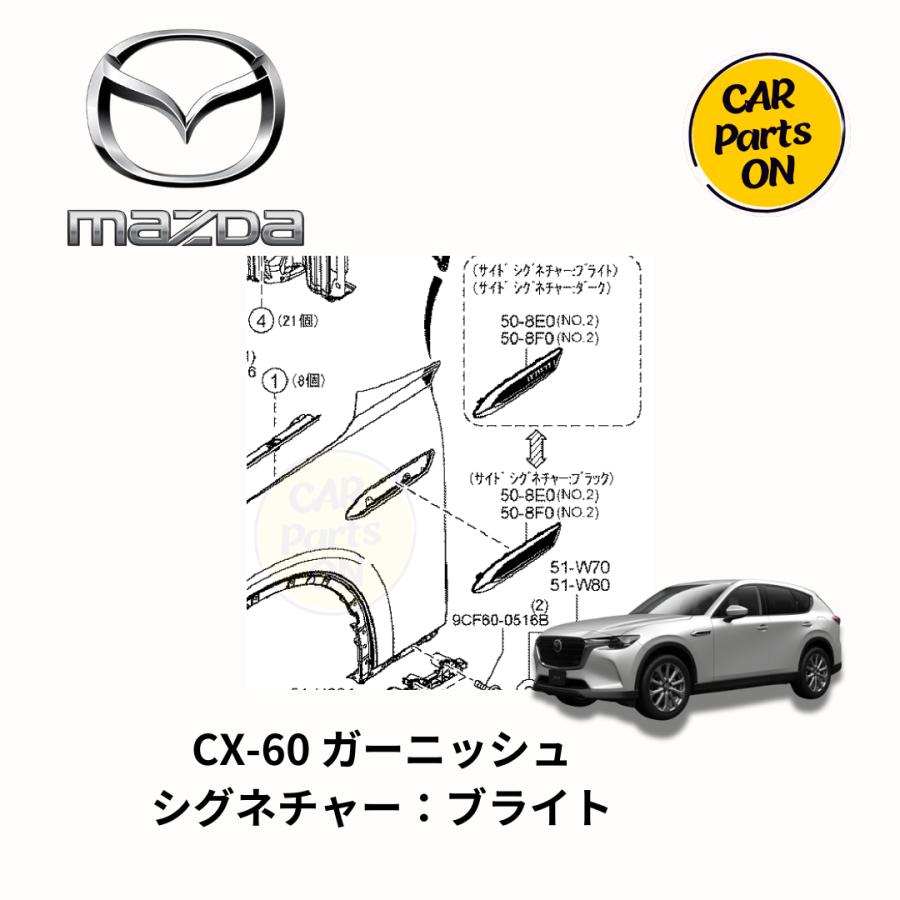 マツダ（Mazda） マツダ純正部品 CX-60 ガーニッシュ 左右セット