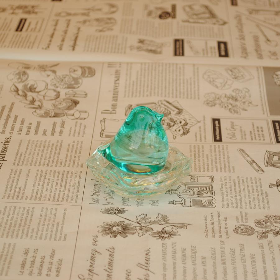 鳥 置物 オブジェ ガラス かわいい ペーパーウェイト 青い鳥 ガラス