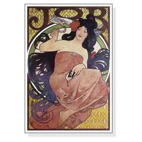 ポスター アート JOB（アルフォンス ミュシャ） 額装品 ウッドハイ