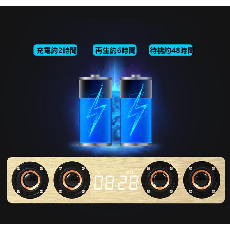 ブルートゥース スピーカー bluetooth 5.0 ワイヤレス 木調 ウッド ぶ