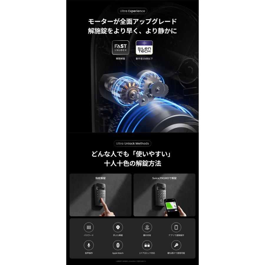 SwitchBot（スイッチボット） ドアロックUltra 顔認証セット ブラック
