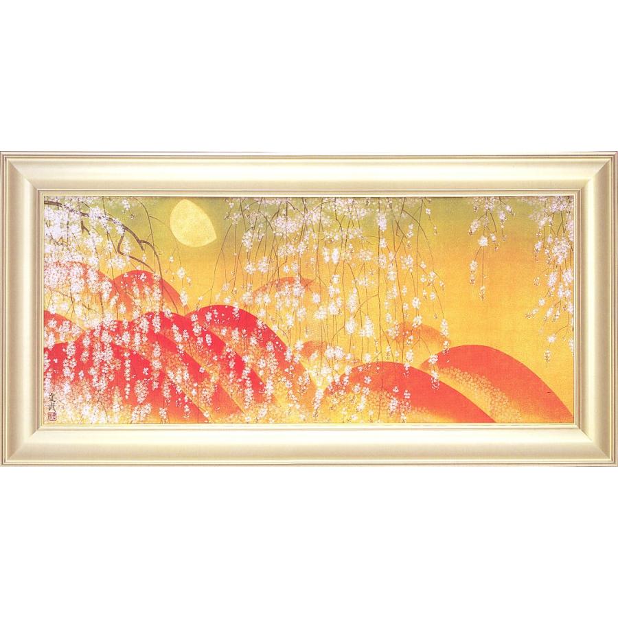 石踊達哉 絵画 しだれ桜 【複製】【美術印刷】【巨匠】【横長