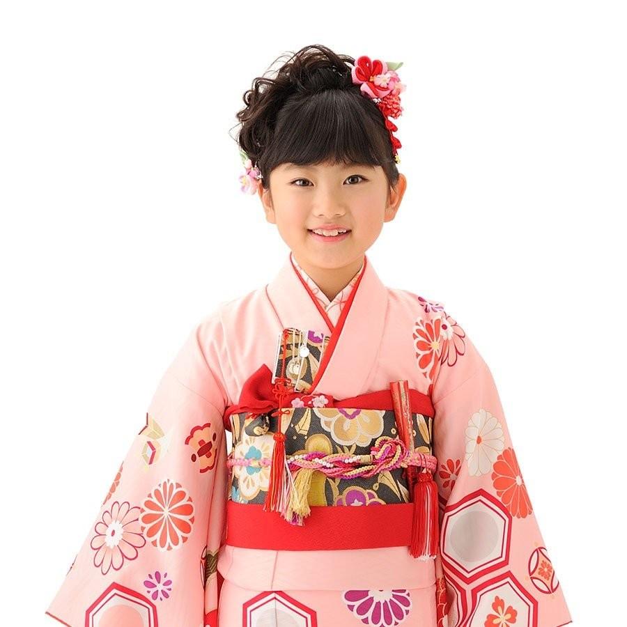 NISHIORI KAGURA レンタル商品 7歳の七五三 女の子 四つ身 着物 帯