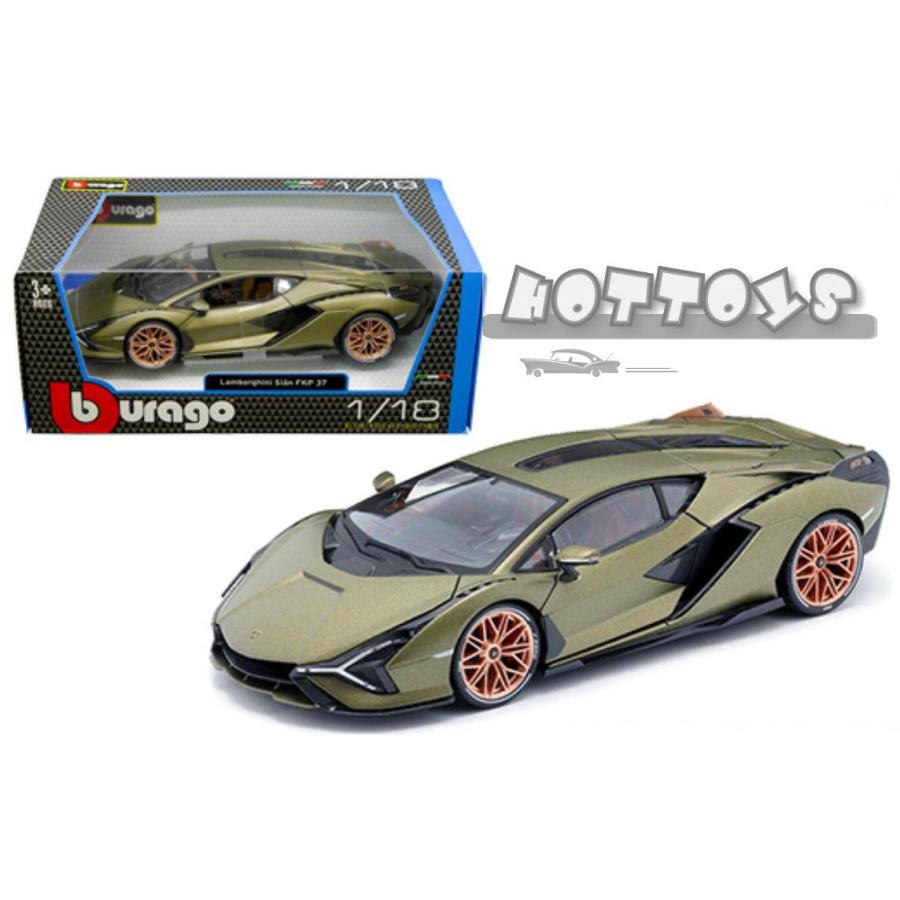 ミニカー 1/18 ブラゴ ランボルギーニ シアン FKP 37 マットグリーン色