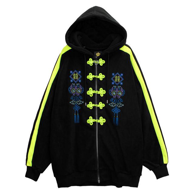 LISTEN FLAVOR リッスンフレーバー 招福チャイナフリースジップ