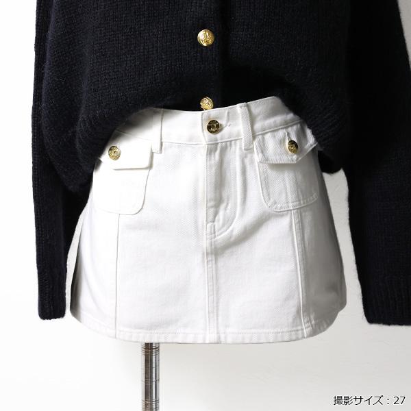 CELINE（セリーヌ） White Wash Denim Mini Skirt ミニスカート デニム