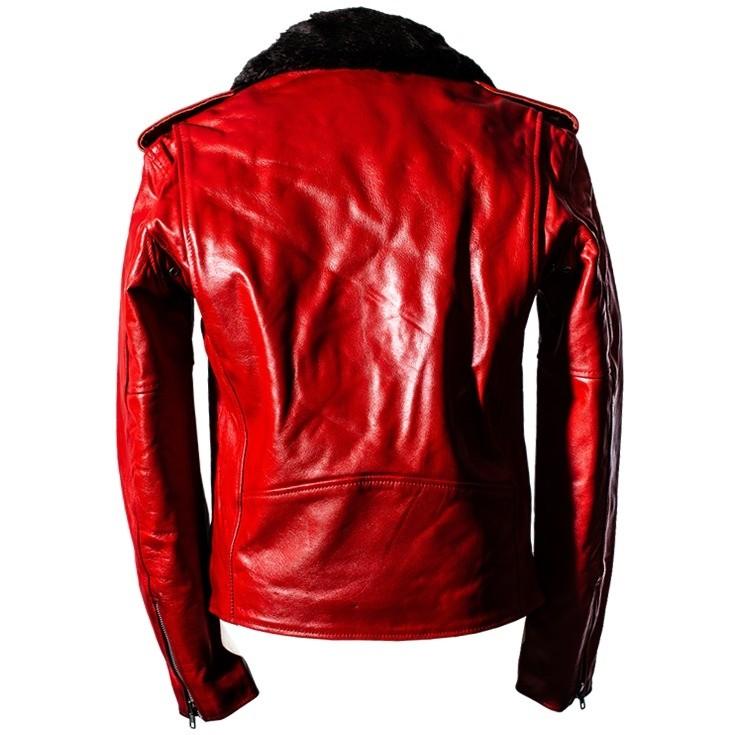 Horn Works 本革 襟ボアダブルライダースジャケット メンズ ホーン