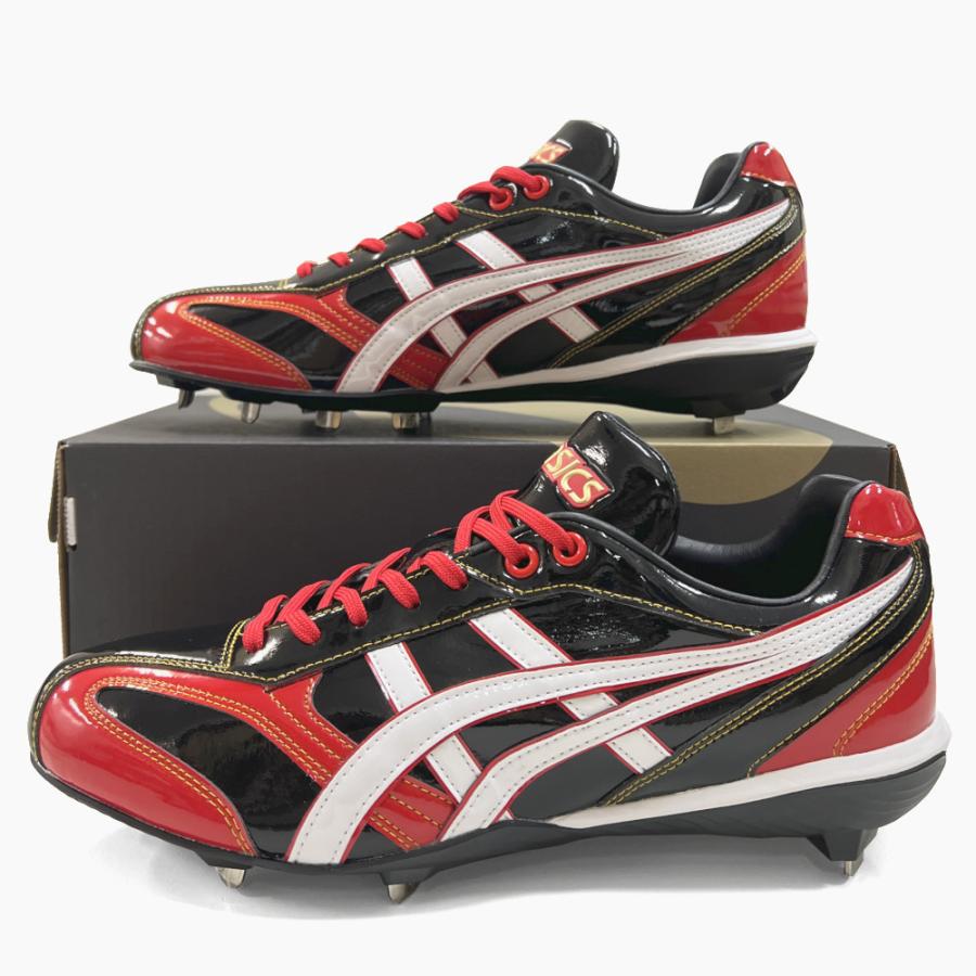 ASICS（アシックス） 【サイズ交換送料無料】ブラック×レッド 野球