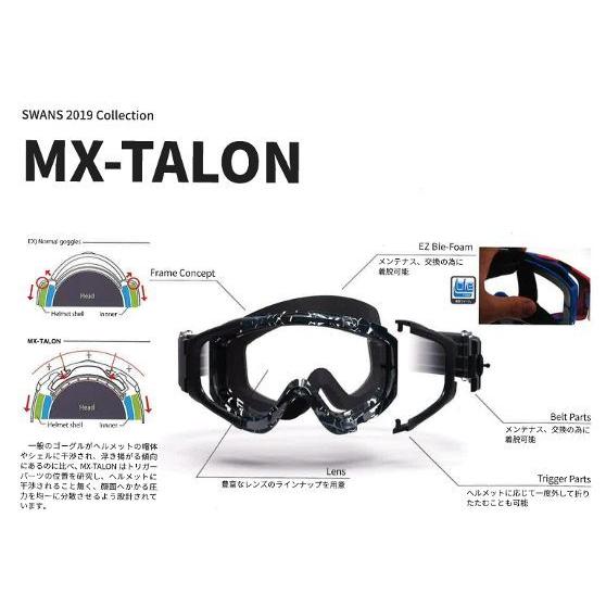 SWANS（スワンズ） 爆買クーポン配布 バイク用 ゴーグル UVカット MX
