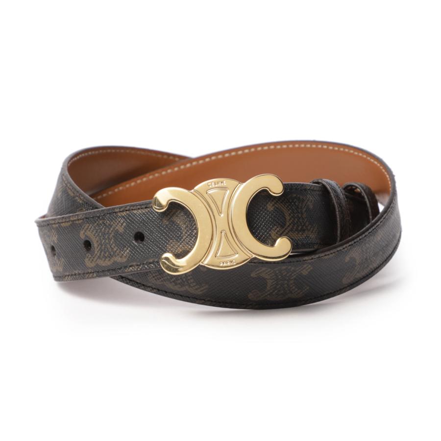 CELINE（セリーヌ） ベルト MEDIUM TRIOMPHE BELT ブラウン レディース