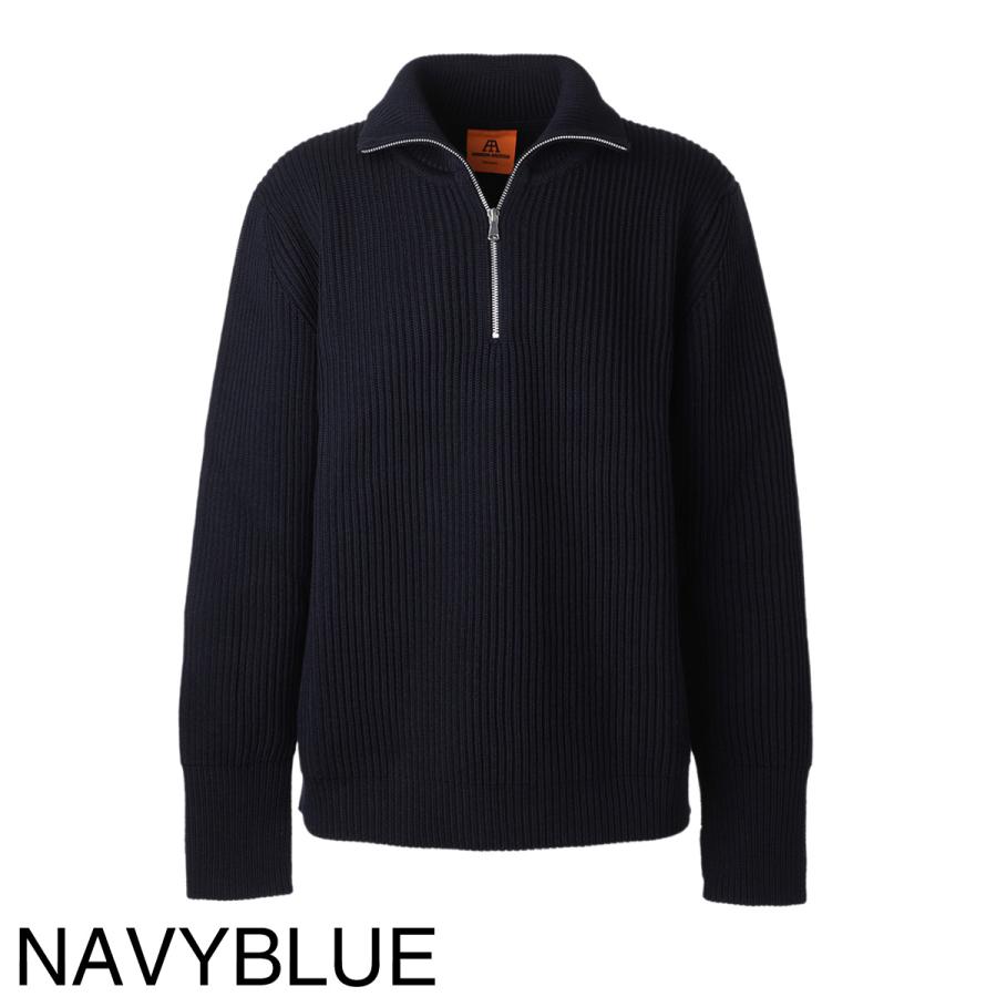 アンデルセン ANDERSEN-ANDERSEN ハーフジップニット NAVY HALF-ZIP