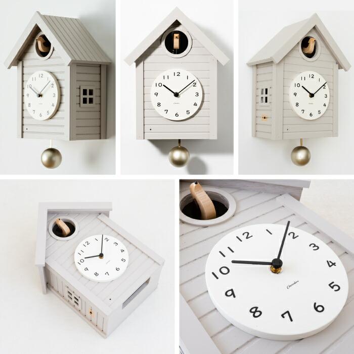 電波カッコー時計 木製 振り子時計 静音 おしゃれ Cuckoo CLOCK 木製鳩