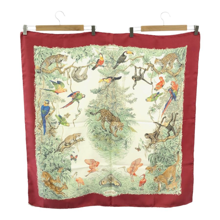 質屋 HERMES エルメス カレ90 スカーフ EQUATEUR 赤道直下 動物