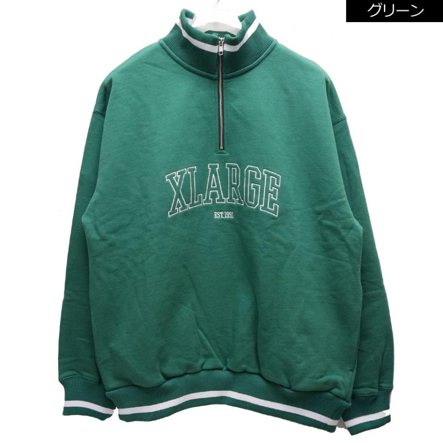 XLARGE（エクストラ ラージ） 全2色 ハーフジップスウェット