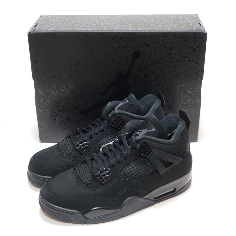 エア ジョーダン 4 NIKE AIR JORDAN RETRO BLACK CAT BLACK/BLACK-LT