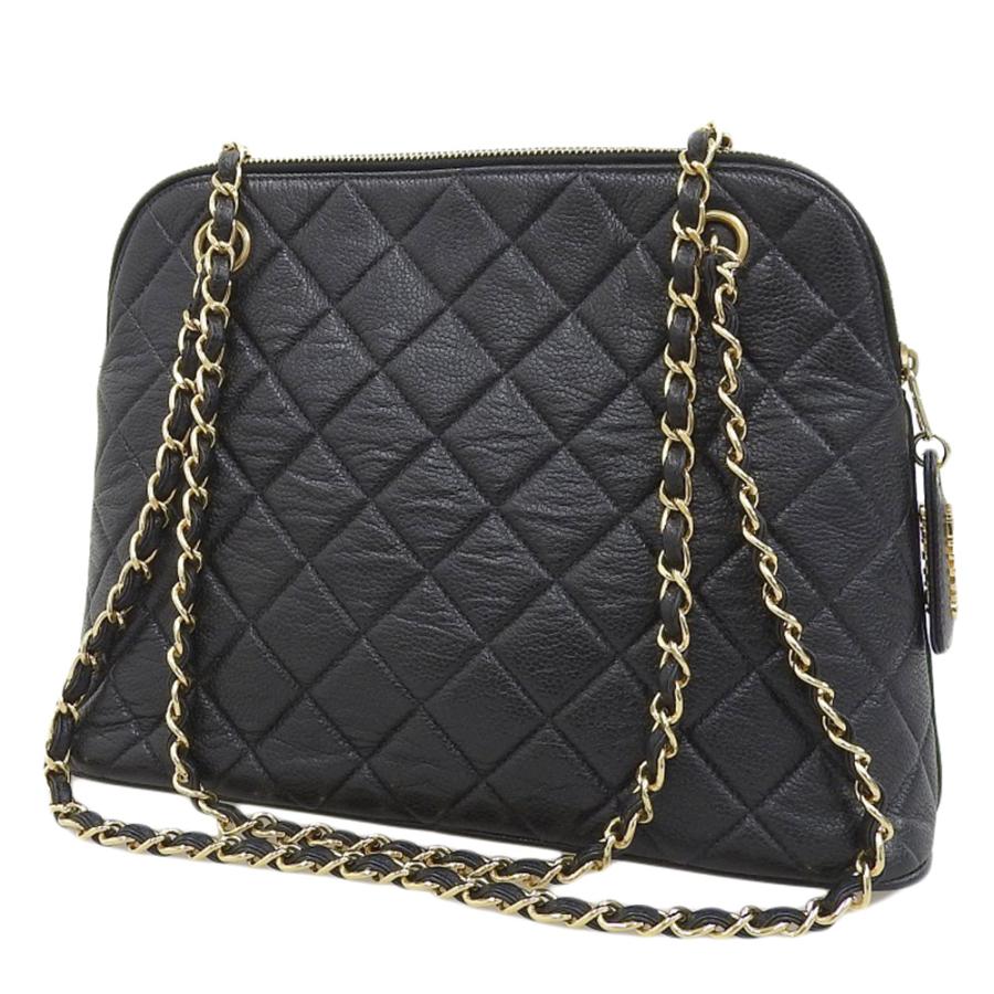 キャビアスキン シャネル CHANEL ロゴ チェーンショルダーバッグ