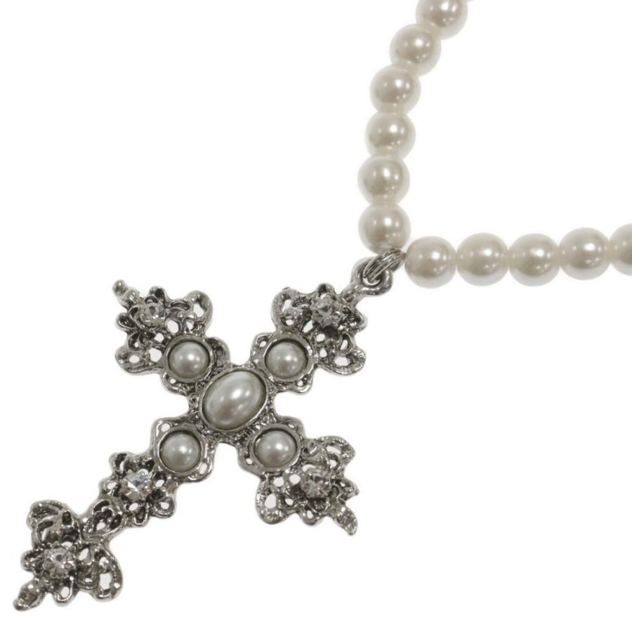 rosen kreuz ローゼンクロイツ pearl cross necklace フェイクパール