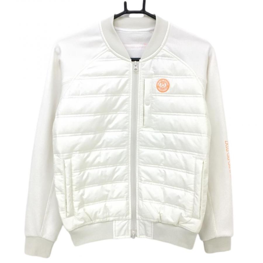 Jack Bunny!!（ジャックバニー） 中綿切替ジャケットブルゾン 白×蛍光