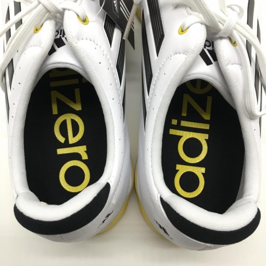 新品】アディダス ゴルフシューズ 白×イエロー O99000 ADIZERO 6-SPIKE