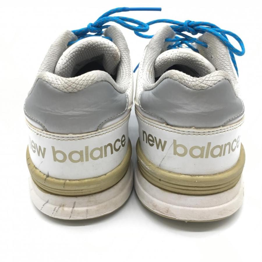 New Balance（ニューバランス） ゴルフシューズ 白×ゴールド MGS574G2