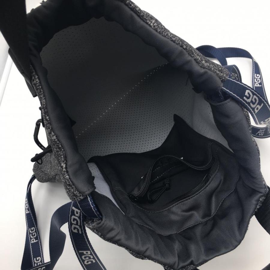 PGG 【超美品】PGGパーリーゲイツ 2WAYリュック 杢黒 パンチング