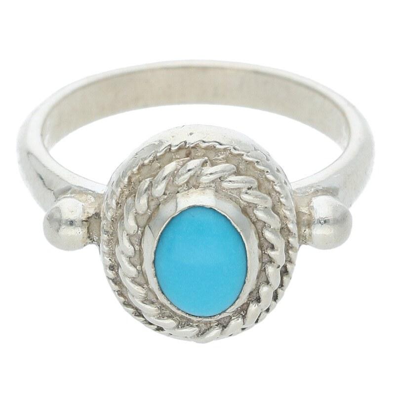 goro's（ゴローズ） サイズ:9号 銀縄ターコイズピンキー リング 中古