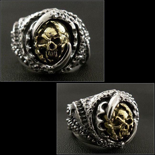 メンズシルバーリング 死神リング 指輪 シルバー925 髑髏 スカル （ID