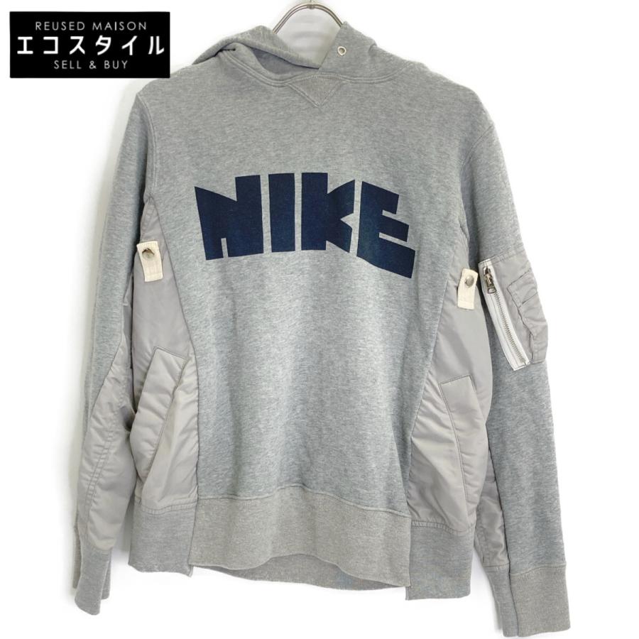 sacai（サカイ） ×NIKE 18-02005M グレー MA-1ドッキングスウェット