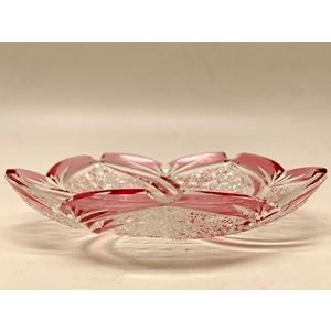 江戸切子 TD001瀧澤硝子工芸 江戸切子伝統工芸士・瀧澤利夫作 飾り皿