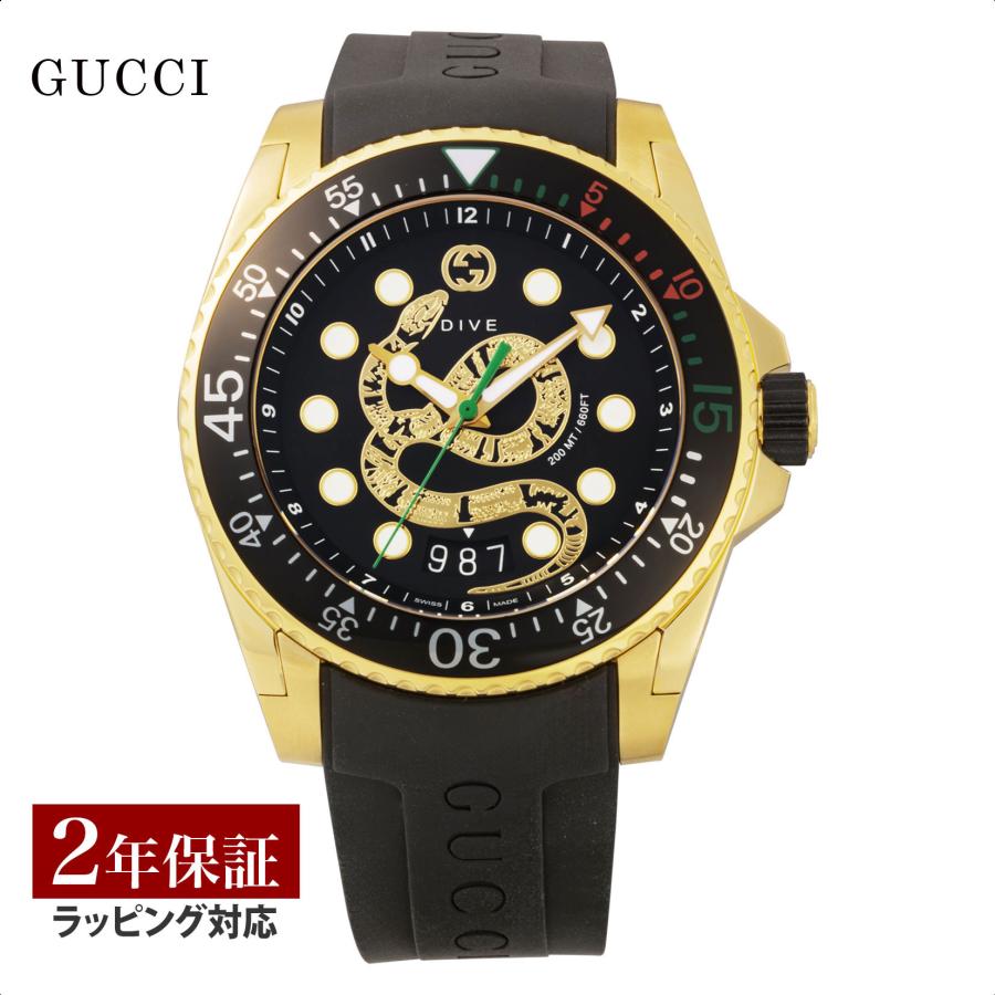 GUCCI（グッチ） メンズ 時計 DIVE ダイブ クォーツ ブラック YA136219