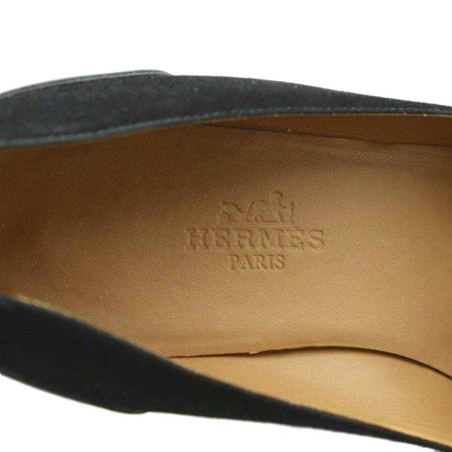 HERMES（エルメス） パンプス ポインテッドトゥ エナメル スエード切替