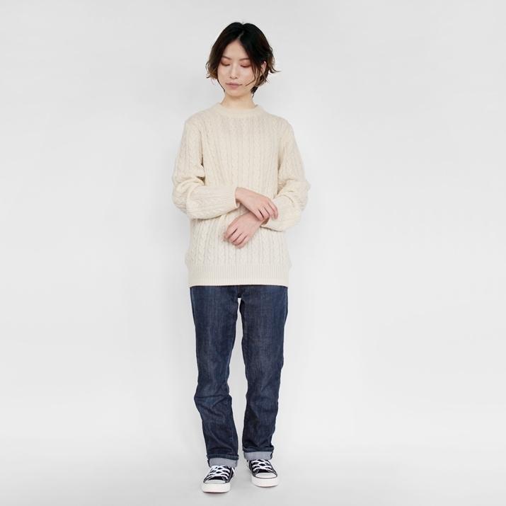 PRODIGAL（プロディガル） カシミヤ 100％ 細ケーブル柄セーター M L