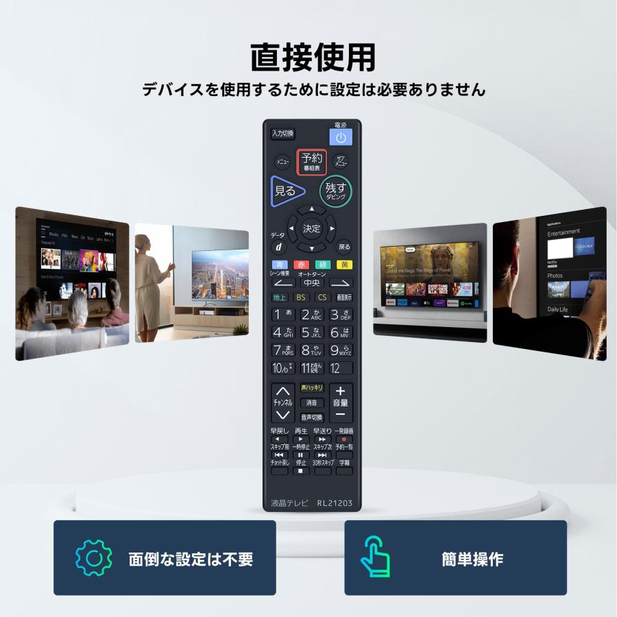 AVTVA RL21203 Mitsubishi 用の テレビリモコン LCD-A32BHR11 LCD