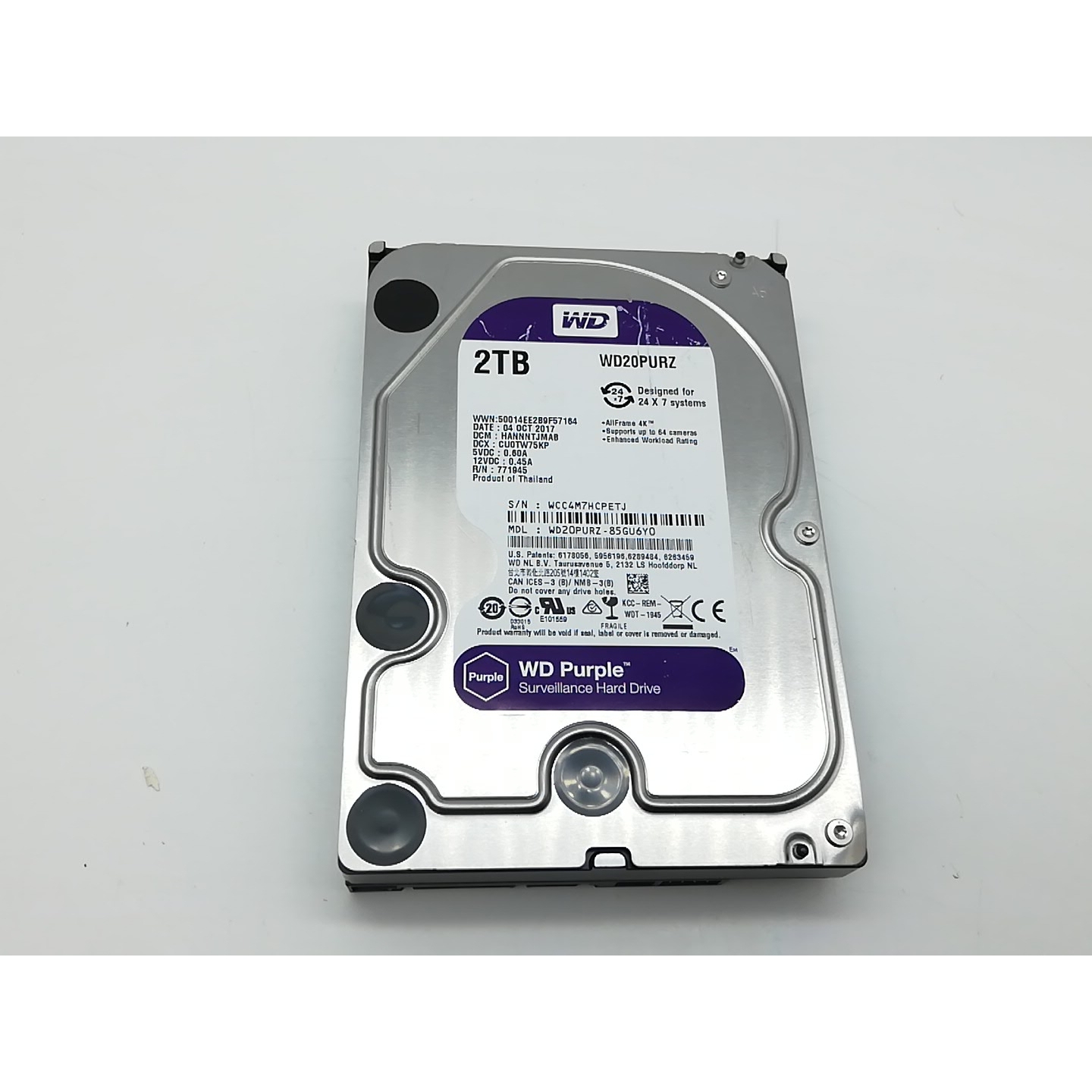 Western Digital WD20PURZ ［WD Purple 2TB 5400rpm 64MBキャッシュ