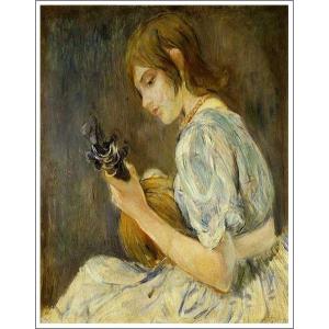 送料無料】絵画：ベルト・モリゾ「ブージヴァルの庭のウジェーヌ・マネ
