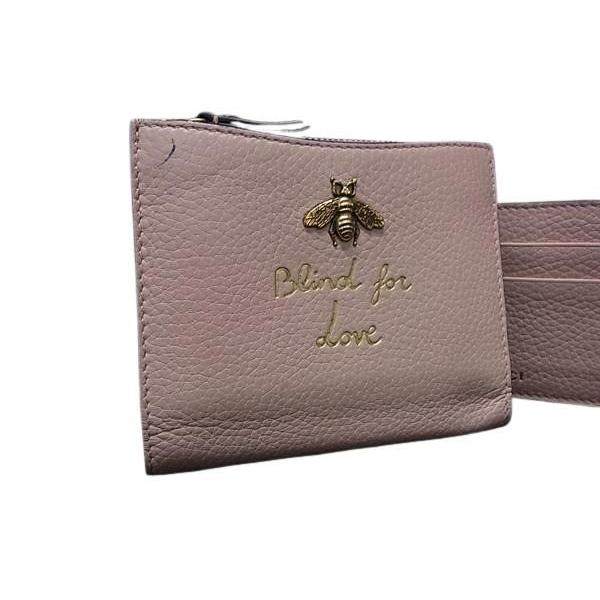 GUCCI（グッチ） 財布 アニマリエ レザー 498094 蜂 ビー 二つ折り財布