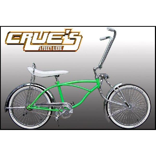 クルーズ ローライダー自転車 ライムグリーン ローチャリ ビーチ