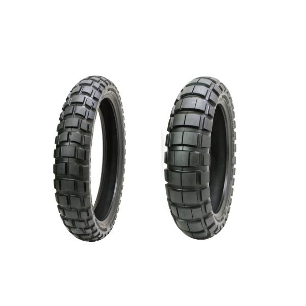 シンコータイヤ SHINKO E804 90/90-21 E805 150/70B18 前後2本セット